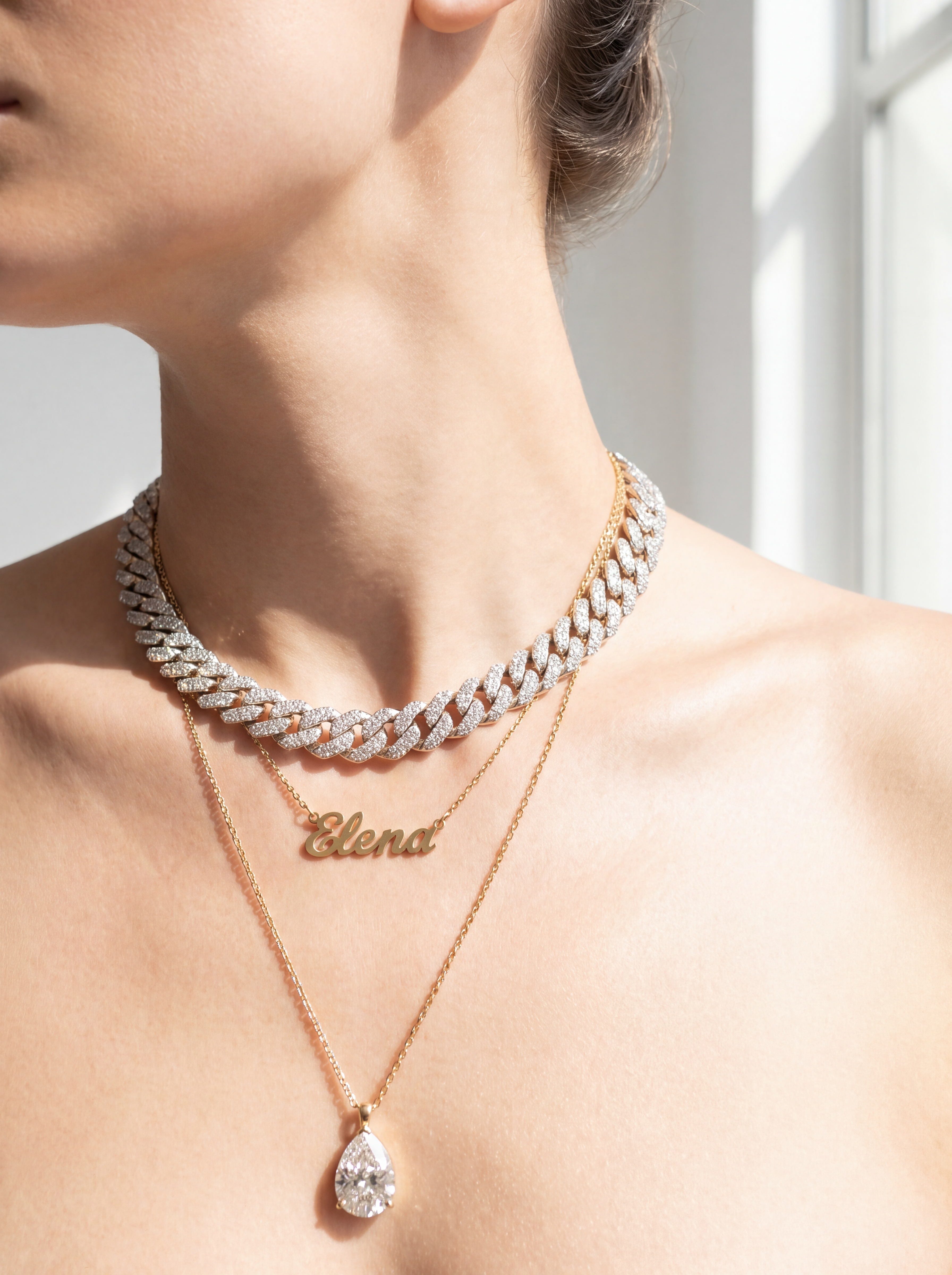 Custom Namensketten und Halsketten 18k Gold