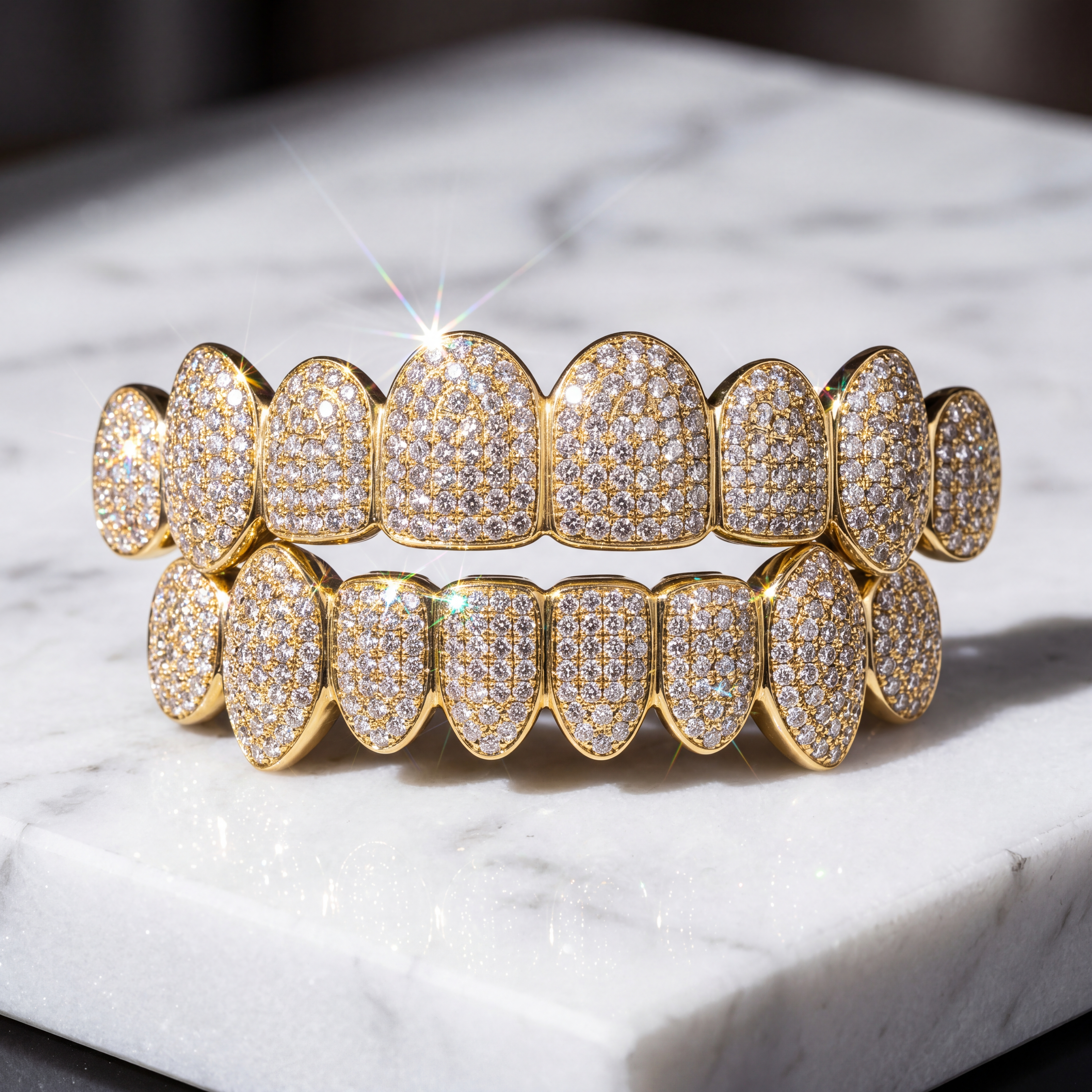 Custom Grillz 18k Gold Diamanten